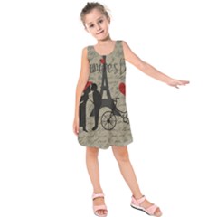 Love Letter - Paris Kids  Sleeveless Dress by Valentinaart