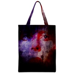 David Bowie  Zipper Classic Tote Bag by Valentinaart