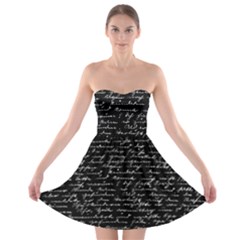 Handwriting  Strapless Bra Top Dress by Valentinaart