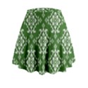 St Patrick S Day Damask Vintage Green Background Pattern Mini Flare Skirt View2