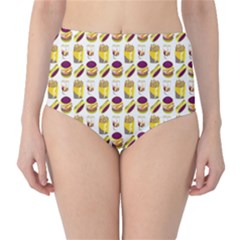 Hamburger And Fries High-waist Bikini Bottoms by Simbadda