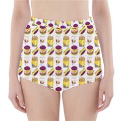 Hamburger And Fries High-waisted Bikini Bottoms by Simbadda