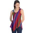 Color Stripes Pattern Sleeveless Tunic View1