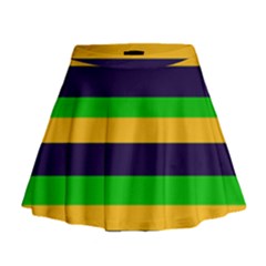 Mardi Gras Stripes Mini Flare Skirt by PhotoNOLA