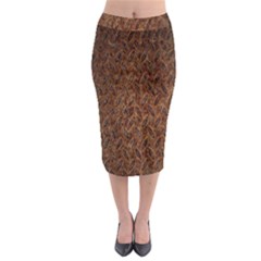 Texture Background Rust Surface Shape Midi Pencil Skirt by Simbadda