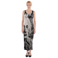 Albert Einstein Fitted Maxi Dress by Valentinaart