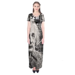 Albert Einstein Short Sleeve Maxi Dress by Valentinaart