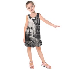 Albert Einstein Kids  Sleeveless Dress by Valentinaart