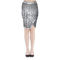 Science Formulas Midi Wrap Pencil Skirt by Simbadda