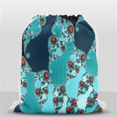 Decorative Fractal Background Drawstring Bag (small) by Simbadda