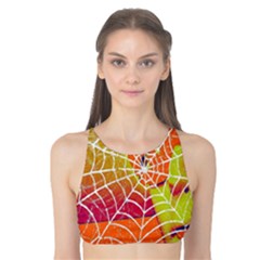 Orange Guy Spider Web Tank Bikini Top by Simbadda