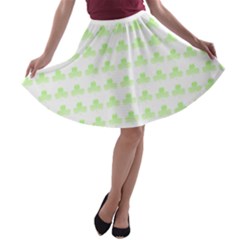 Shamrock Irish St Patrick S Day A-line Skater Skirt by Simbadda