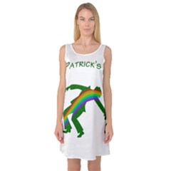 St  Patricks Sleeveless Satin Nightdress by Valentinaart