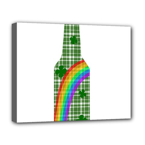 St  Patricks Day - Bottle Deluxe Canvas 20  X 16   by Valentinaart