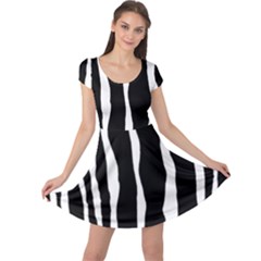 Zebra Background Pattern Cap Sleeve Dresses by Amaryn4rt