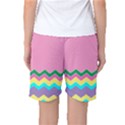 Easter Chevron Pattern Stripes Women s Basketball Shorts View2