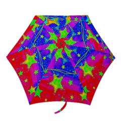 Red Background With A Stars Mini Folding Umbrellas by Amaryn4rt