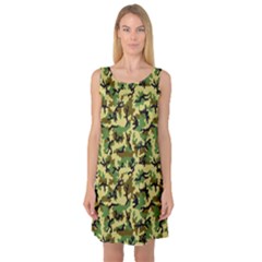 Camo Woodland Sleeveless Satin Nightdress by sifis