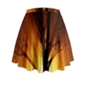 Rays Of Light Tree In Fog At Night Mini Flare Skirt View2