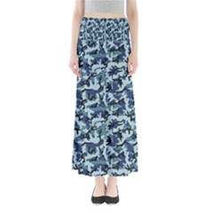 Navy Camouflage Maxi Skirts by sifis