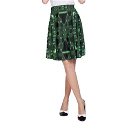 An Overly Large Geometric Representation Of A Circuit Board A-line Skirt by Simbadda