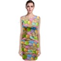 Fishes Cartoon Sleeveless Velvet Midi Dress View1