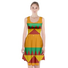 Burger Bread Food Cheese Vegetable Racerback Midi Dress by Simbadda