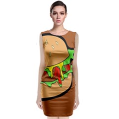 Burger Double Classic Sleeveless Midi Dress by Simbadda