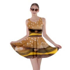 Cheeseburger On Sesame Seed Bun Skater Dress by Simbadda