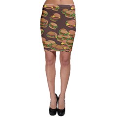 A Fun Cartoon Cheese Burger Tiling Pattern Bodycon Skirt by Simbadda