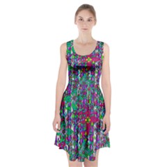 Sunny Roses In Rainy Weather Pop Art Racerback Midi Dress by pepitasart