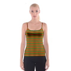 Orange Pattern In Rasta Colors Spathetti Strap Top by CoolDesigns