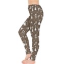 Mocha Cute White Cats Pattern Leggings View3