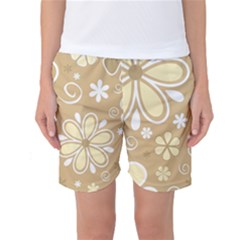 Flower Floral Star Sunflower Grey Women s Basketball Shorts by Mariart