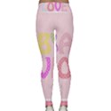 Pink Baby Love Text In Colorful Polka Dots Classic Yoga Leggings View2