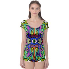 Abstract Shape Doodle Thing Boyleg Leotard  by Simbadda