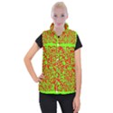 Colorful Qr Code Digital Computer Graphic Women s Button Up Puffer Vest View1