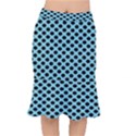 Polka Dot Blue Black Mermaid Skirt View1