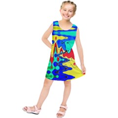 Bright Colours Abstract Kids  Tunic Dress by Simbadda