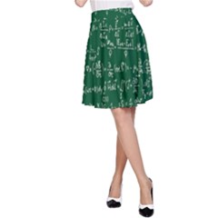 Formula Number Green Board A-line Skirt by Mariart