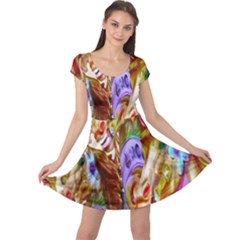 3 Carousel Ride Horses Cap Sleeve Dresses by Nexatart