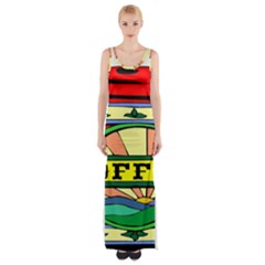 Coffee Tin A Classic Illustration Maxi Thigh Split Dress by Nexatart