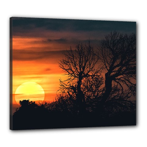 Sunset At Nature Landscape Canvas 24  X 20  by dflcprints