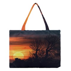 Sunset At Nature Landscape Medium Tote Bag by dflcprints