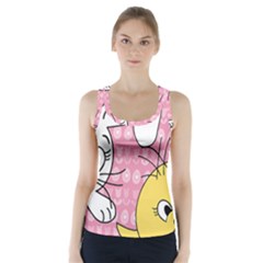 Easter Bunny And Chick  Racer Back Sports Top by Valentinaart