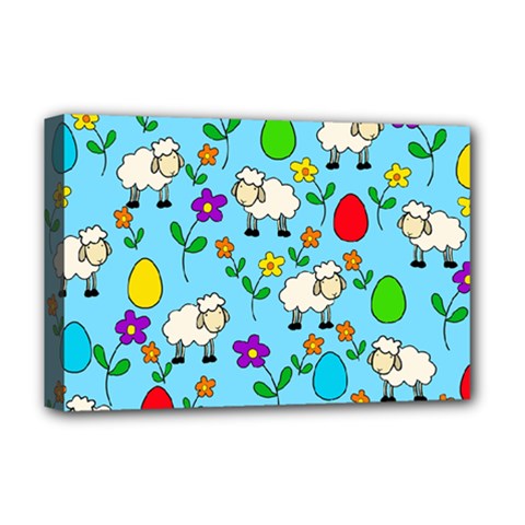 Easter Lamb Deluxe Canvas 18  X 12   by Valentinaart