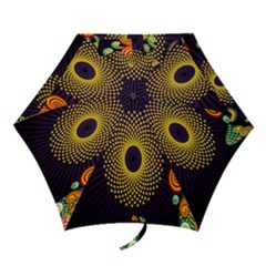 Polka Dot Circle Leaf Flower Floral Yellow Purple Red Star Mini Folding Umbrellas by Mariart