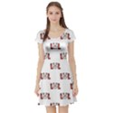 Funny Emoji Laughing Out Loud Pattern  Short Sleeve Skater Dress View1