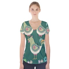 Easter Short Sleeve Front Detail Top by Valentinaart