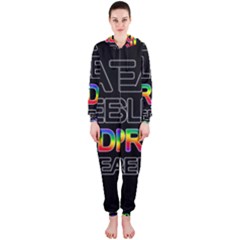 Eat Sleep Pride Repeat Hooded Jumpsuit (ladies)  by Valentinaart